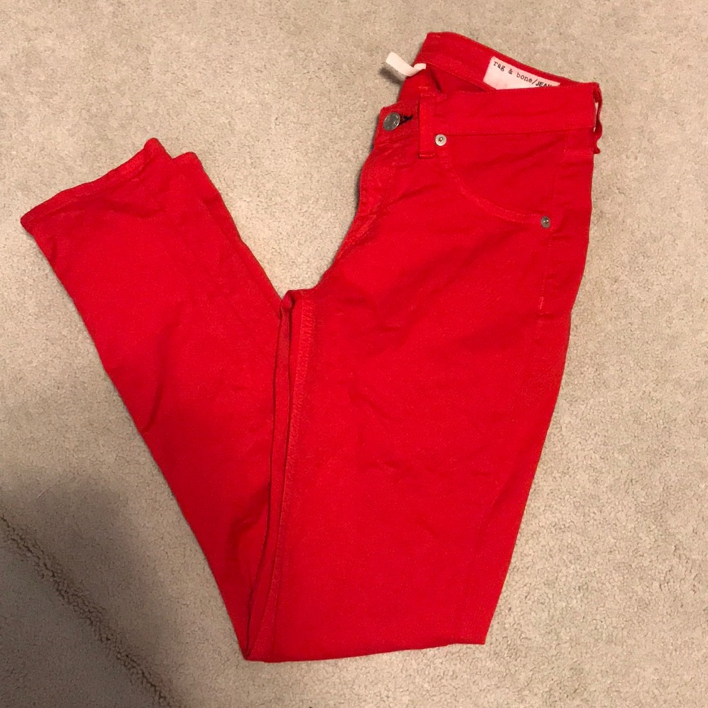 RAg and bone Capri red jeans